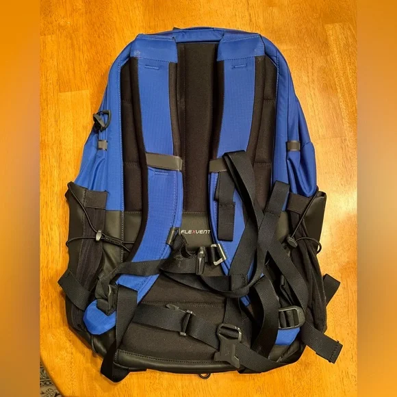 The North Face Rugged Borealis backpack in Blue and Black